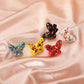 ins acrylic butterfly ring cute fun resin ring retro animal jewelry female