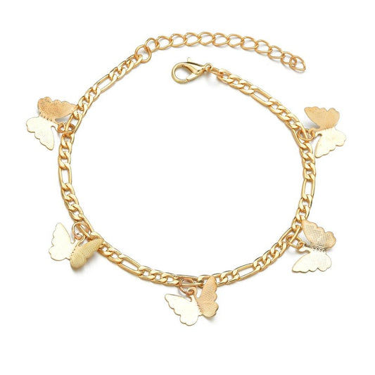 Accessories butterfly jewelry ins sweet simple single layer butterfly pendant anklet