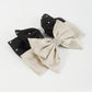 F5276 fresh fashion age reduction sweet spring clip fabric rhinestone bow retro geometric back of the head hair clip