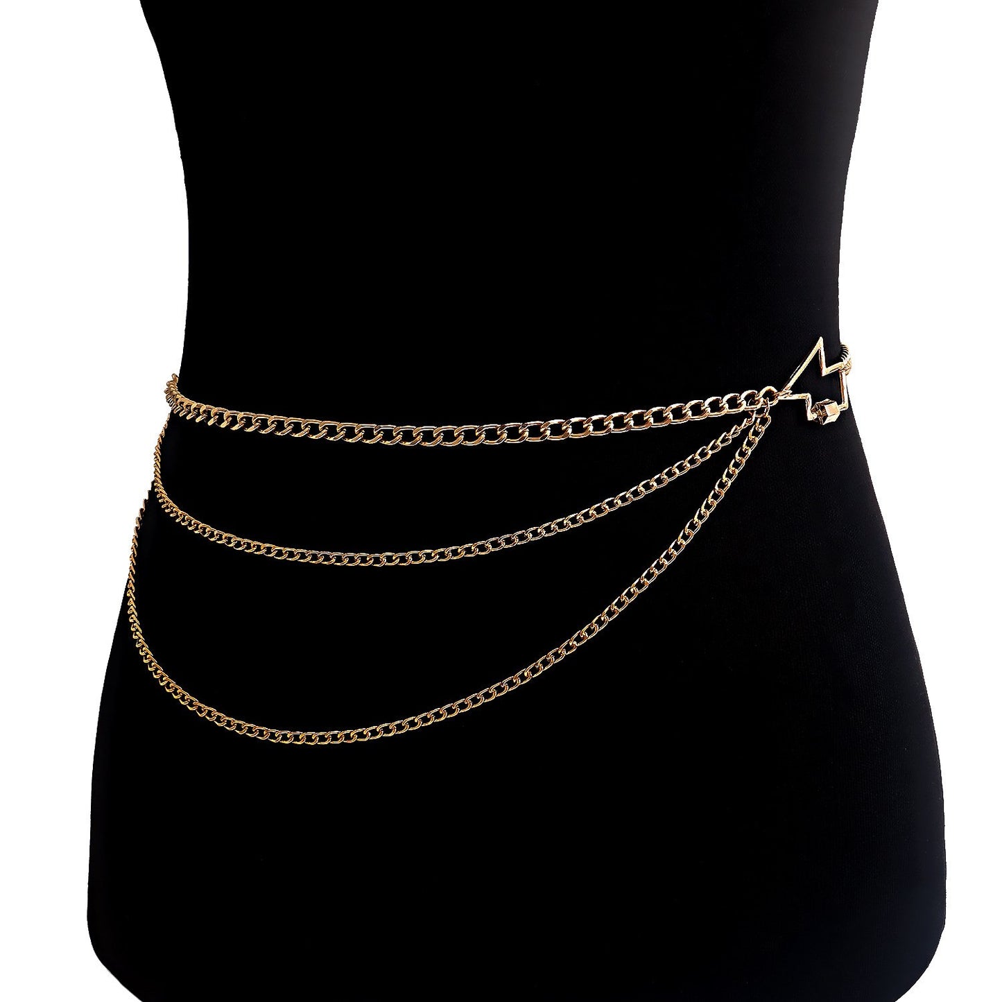 Jewelry ins metal multi-layer body chain waist chain female alloy lightning navel chain waist chain