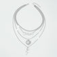N9331 Retro Stacked Necklace Temperament Rose Alphabet Multilayer Necklace Personality Trend Alloy Necklace