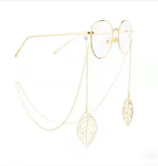 Jewelry Fashion Leaf Pendant Glasses Mask Accessories Ladies Temperament Metal Chain Glasses Chain