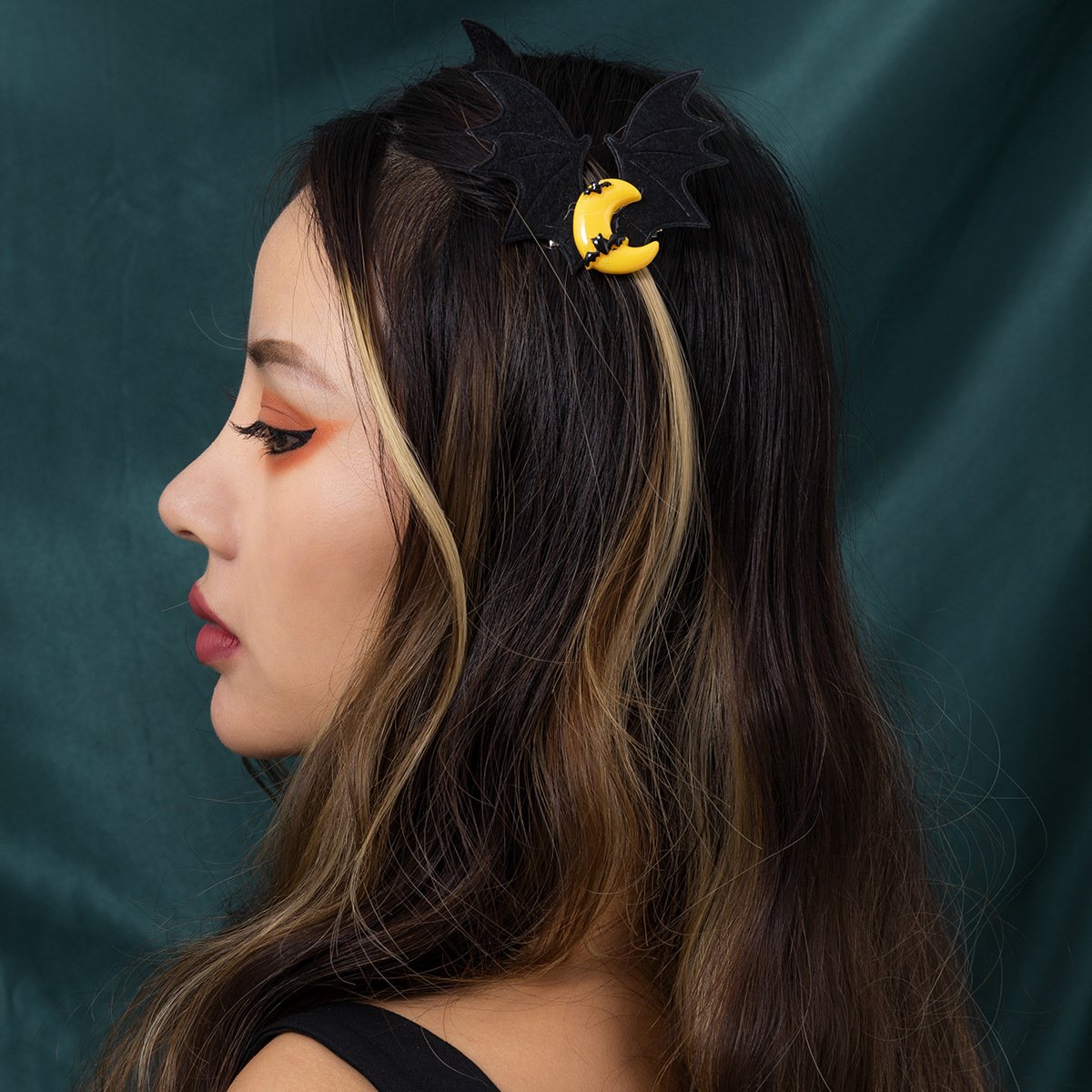 Jewelry Dark Gothic Skull Pumpkin Hair Clip Sweet Cool Halloween Ghost Moon Hair Accessories Female