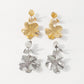 E188 Exaggerated geometric flower earrings metal indifferent niche design personality three-dimensional earrings