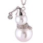 Jewelry Long Sweater Chain Christmas Gift Diamond Pearl Snowman Pendant Necklace