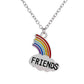 Rainbow Cloud Mosaic Necklace Set Simple Rainbow Pendant Clavicle Chain Necklace Jewelry