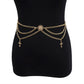 Jewelry Retro Geometric Embossed Waist Decoration Personality Temperament Portrait Cross Pendant Waist Chain Female