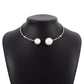 N1586 Elegant Retro Full Diamond Necklace French Romantic Light Luxury Pearl Necklace Temperamental Geometric Necklace