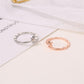 Cute Rabbit Ear Open Ring Female Creative Small Fresh Diamond Leaf Bamboo Knuckle Index Knuckle Ring