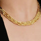 Jewelry Personality Trend Snake Bone Chain Woven Necklace Retro Versatile Geometric Metal Necklace Women