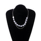 Jewelry Ladies Irregular Flat Pearl Necklace Creative Punk Personalized Chain Necklace