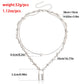 Jewelry punk love padlock pendant necklace female ins double snake bone chain niche design sense
