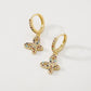ZE53 Net Red Temperament Earrings Creative Color Zircon Earrings Fashion Light Luxury Butterfly Earrings Women