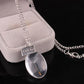 Jewelry Fashion Trendy Long Square Crystal Pendant Wishing Dandelion Necklace