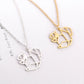 Necklace Cute Hollow Squirrel Necklace Female Geometric Stitching Personality Animal Pendant Clavicle Chain