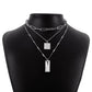 1442 Minority Stacked Retro Square Brand Rose Necklace Exaggerated Geometric Chain Acrylic Diamond Necklace