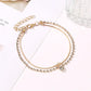 Foot decoration personality copper anklet double layer diamond snake bone chain anklet fashion ladies beach foot decoration