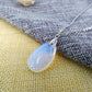 Clothing Accessories Opal Natural Stone Water Drop Pendant Clavicle Chain Alloy Necklace