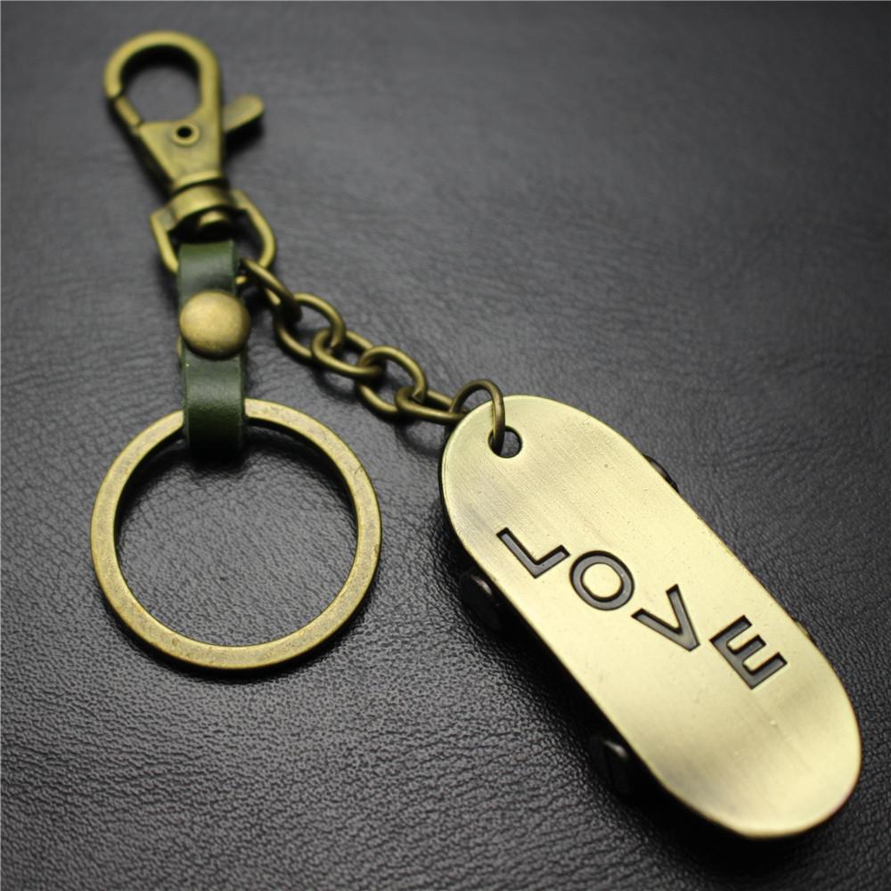 Alloy Brushed Surface Scooter Keychain Retro Key Ring Jewelry Bag Pendant