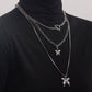 Jewelry punk kvk striped butterfly long sweater necklace female ins hip-hop sweater chain
