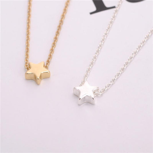 Necklace women's simple five-pointed star necklace small and exquisite short star clavicle chain exclusively for