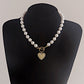 Jewelry ins acrylic pearl necklace love pendant necklace female hot girl niche design sense