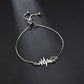 Silver Plated Alloy Wavy Bracelet Simple Adjustable Bracelet For Women