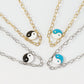 N1478 Single Layer Geometric Necklace Alloy Drip Oil Tai Chi Yin Yang Eight Diagrams Necklace Creative Fashion Necklace