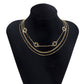 Jewelry Sweet Cool Cross Geometric Chain Necklace Spice Girl Hollow Smiley Face Set Necklace Female