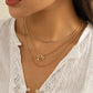 Jewelry simple and versatile thin snake bone chain necklace female retro fashion peach heart-shaped ot buckle necklace