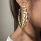 E866 Explosive Earrings Exaggerated Personality Big Circle Chain Earrings Trendy Street Shooting Earrings