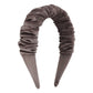 F4994 autumn and winter velvet folds simple headband French retro geometric net red high skull headband