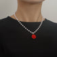 Jewelry Rose Pendant Imitation Pearl Necklace Sweater Chain Fashion Cold Versatile Design Sense Necklace