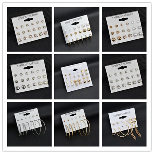 Earrings Fashion Fashion Pearl Rhinestone Alloy Small Stud Earrings Women Jewelry