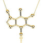 Jewelry Chemical Molecule Caffeine Pendant Necklace