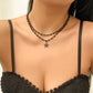 Jewelry Sweet Cool Dark Single-layer Disc Star Necklace Simple Personality Cross Clavicle Necklace