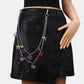 Jewelry ins 1 metal thick chain trend accessories pants chain fashion acrylic butterfly decoration