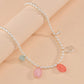 Fashion Geometric Oval Resin Acrylic Necklace Elegant Temperament Imitation Pearl Necklace Jewelry