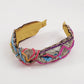 F4453 Bohemian Ethnic Exaggerated Colorful Headband Sequins Embroidered Fabric Knotted Headband Headdress