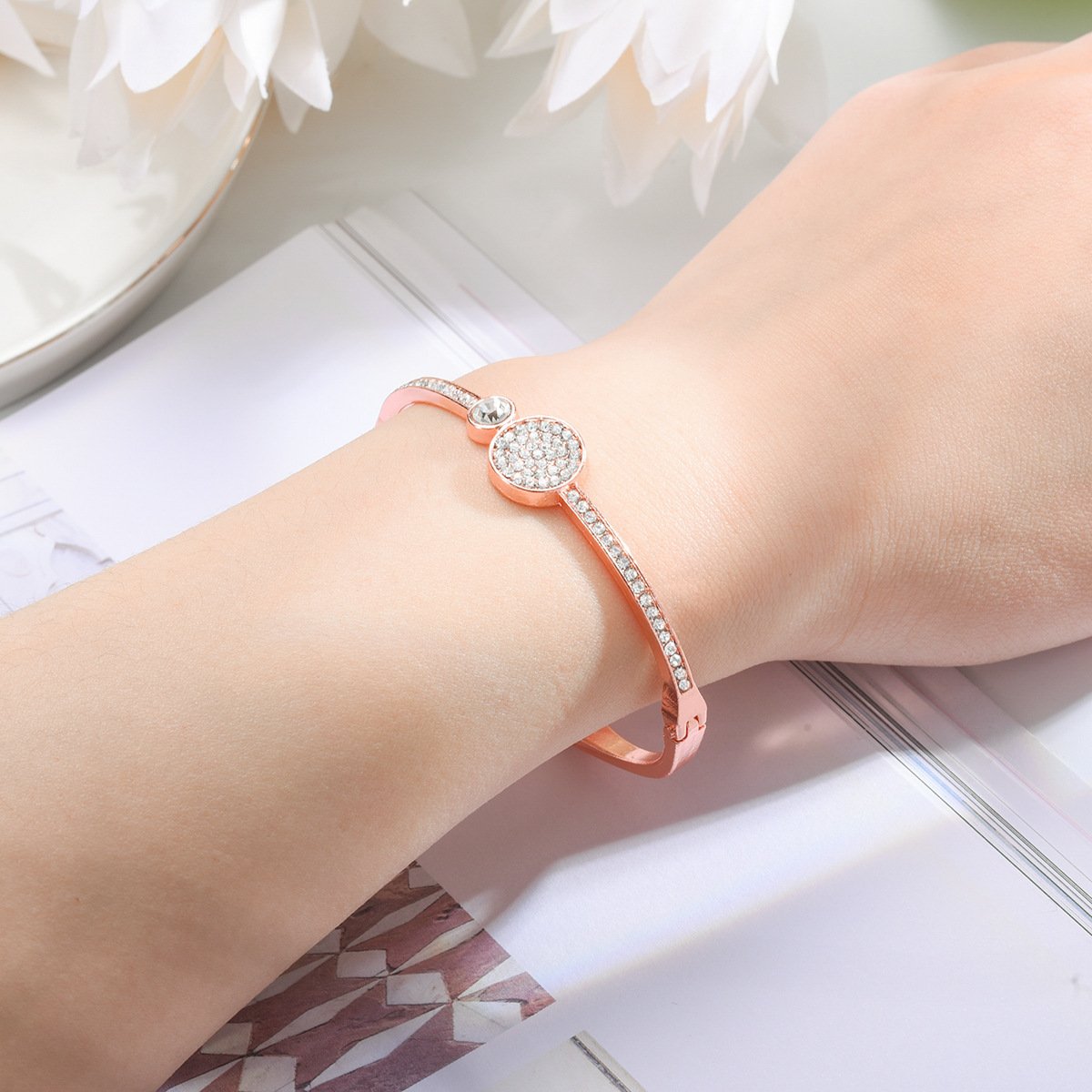 Niche Starry Diamond Bracelet Fashion Versatile Open Bracelet Jewelry