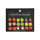 Fashion Acrylic Apple Strawberry Banana Earrings Ladies Fruit Small Stud Earrings Set Ornament