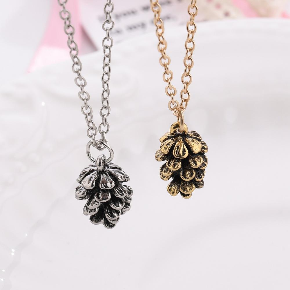 Jewelry Christmas Necklace Creative Pine Nut Pendant Simple Sweater Chain Jewelry