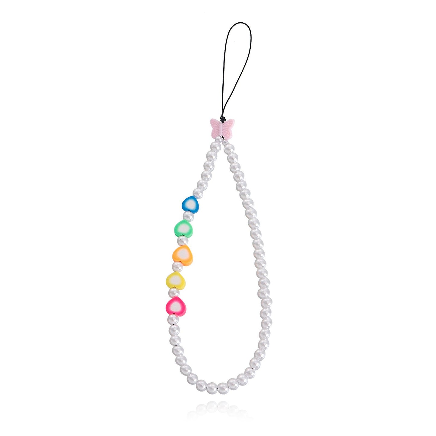 Ins hot style beaded mobile phone rope ladies mobile phone chain DIY love letter combination free matching