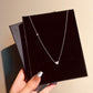 Ins full diamond love necklace female French light luxury niche design peach heart collarbone chain sweet temperament necklace