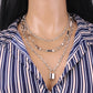 Niche design sense padlock necklace trend ins hip-hop versatile personality pendant multi-layer chain