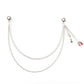 Double-layer pants chain versatile Christmas trend gift snowflake oil drop pendant