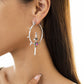 Jewelry Fashion Street Shooting Geometric Circle Rivet Earrings Retro Trend Gem Sword Shape Earrings Female
