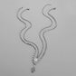 Domineering men's simple personality double-layer stainless steel coin totem pendant niche design snake stacked necklace