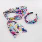 F4582 Bohemian ethnic holiday headband fabric exaggerated geometric color printing fashion headscarf headband