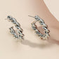 ins spiral ring earring earrings female fashion personality metal C-shaped geometric twist braided earrings female